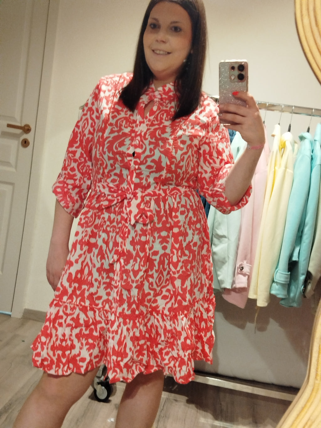 Robe imprimé rose " féminité et fraicheur "