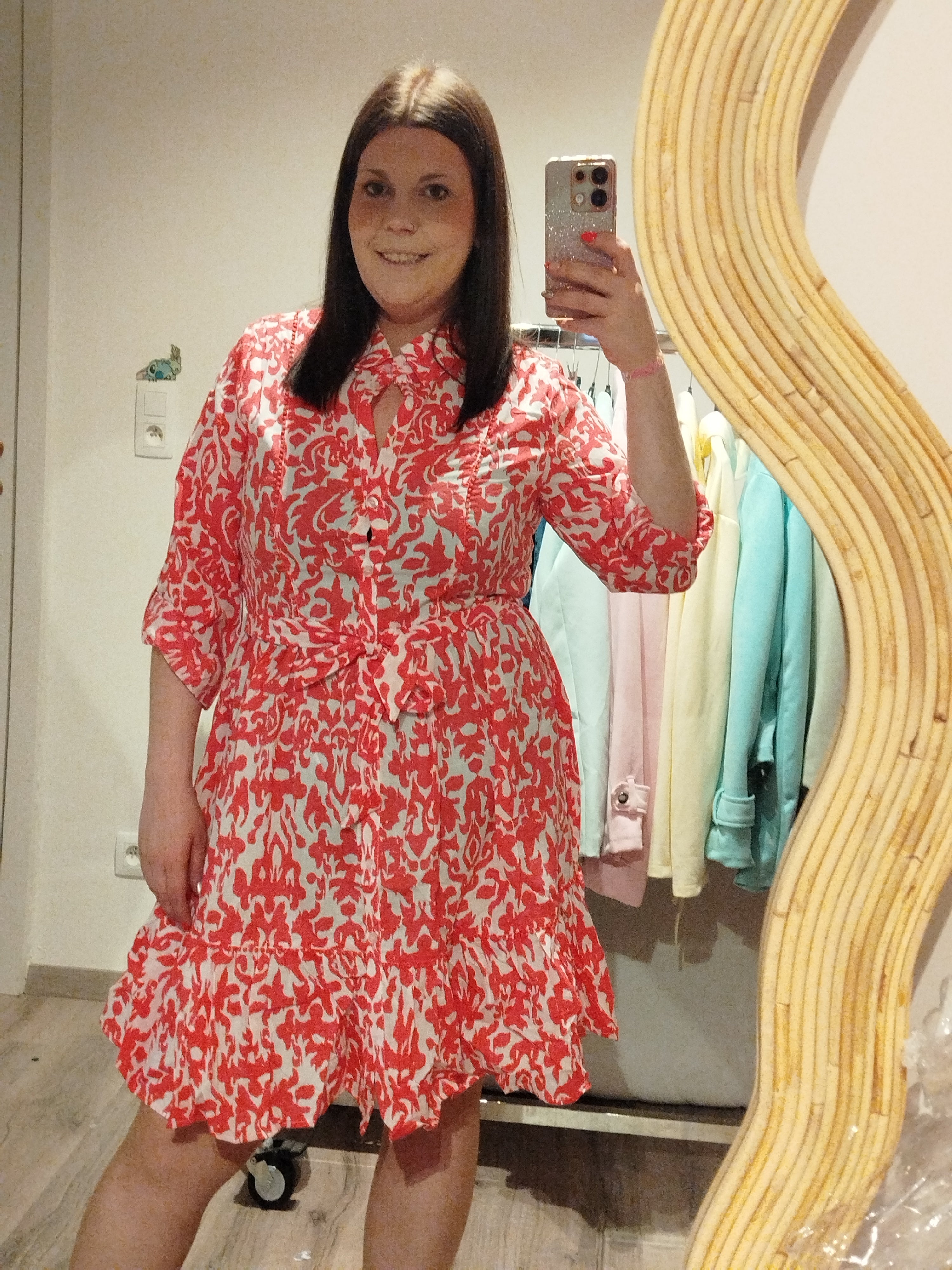 Robe imprimé rose " féminité et fraicheur "