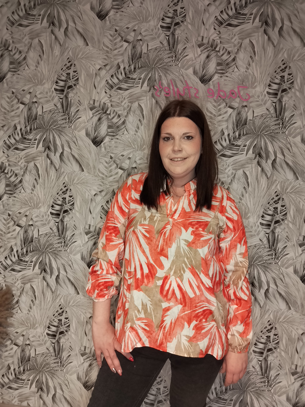 Blouse imprimé feuillage
