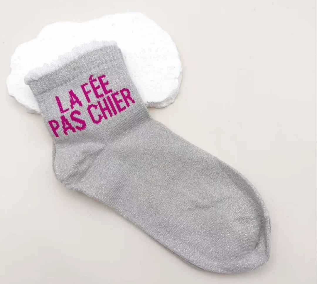 Chaussette " la fée pas chier "