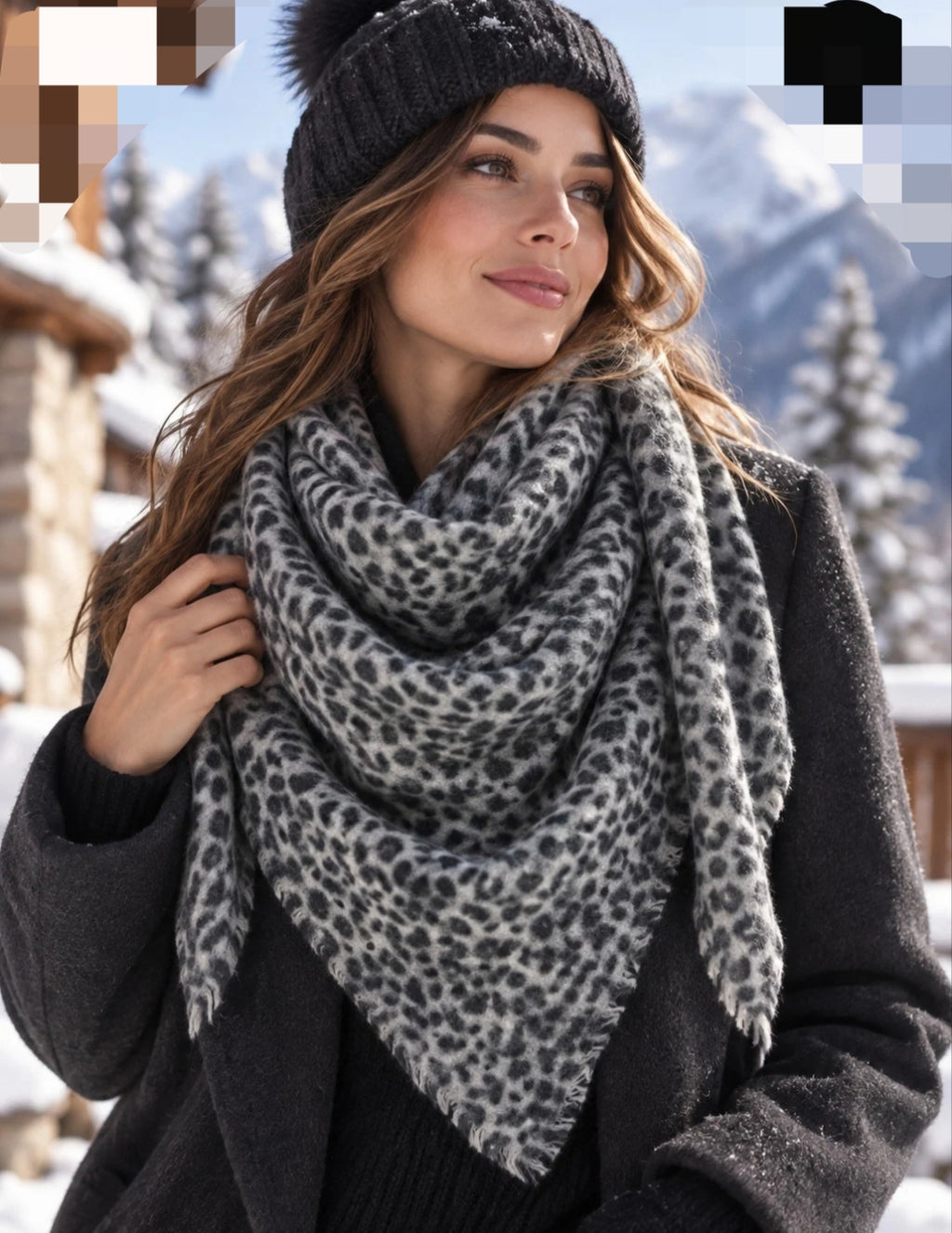 Foulard leopard tout doux