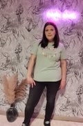 T shirt imprimé " vert pastel "