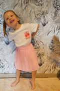 Ensemble t-shirt imprimé et jupe plissée