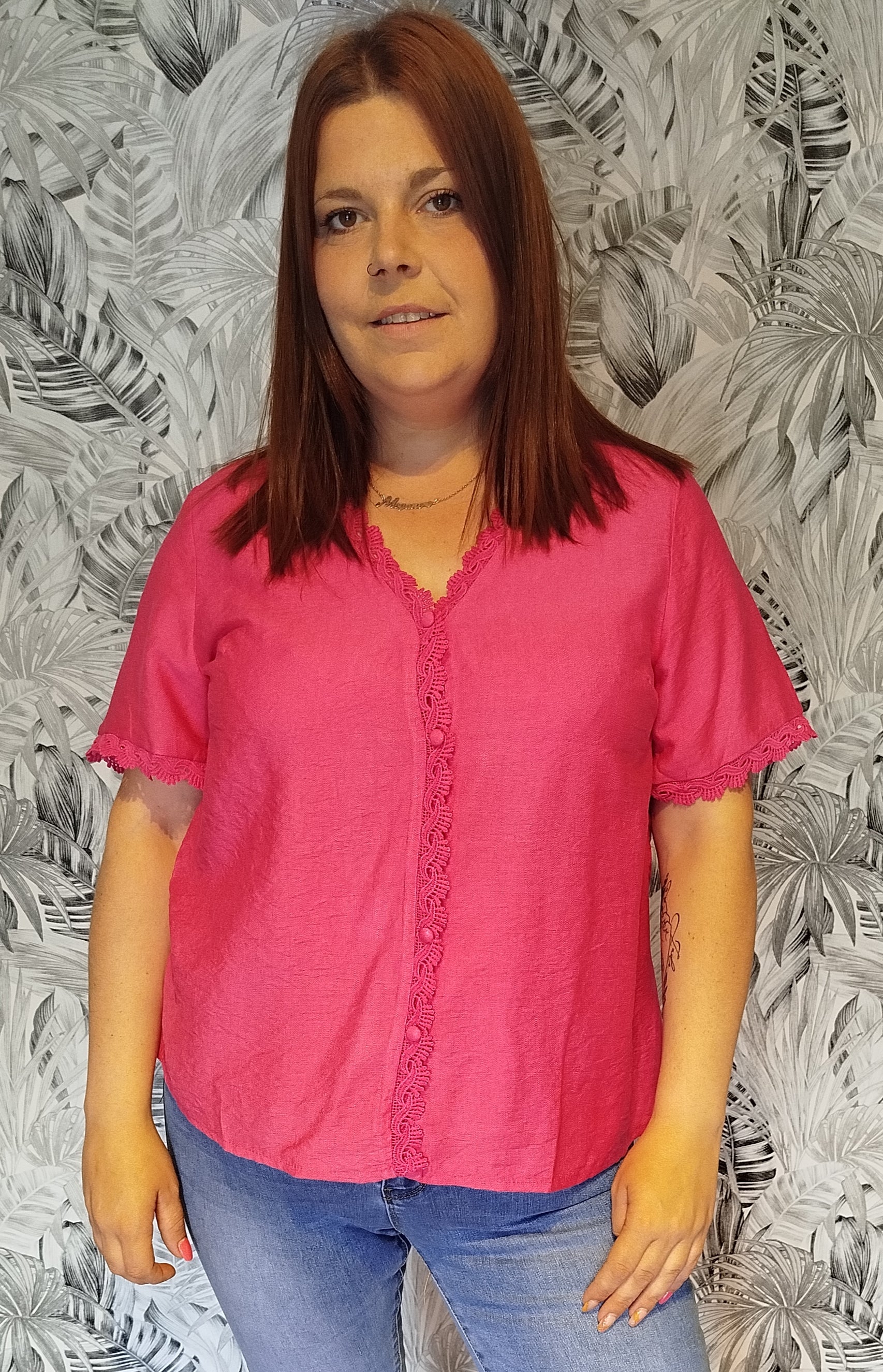 Blouse col dentelle