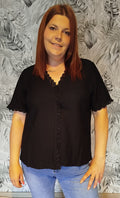Blouse col dentelle