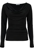Blouse decolleter drapé