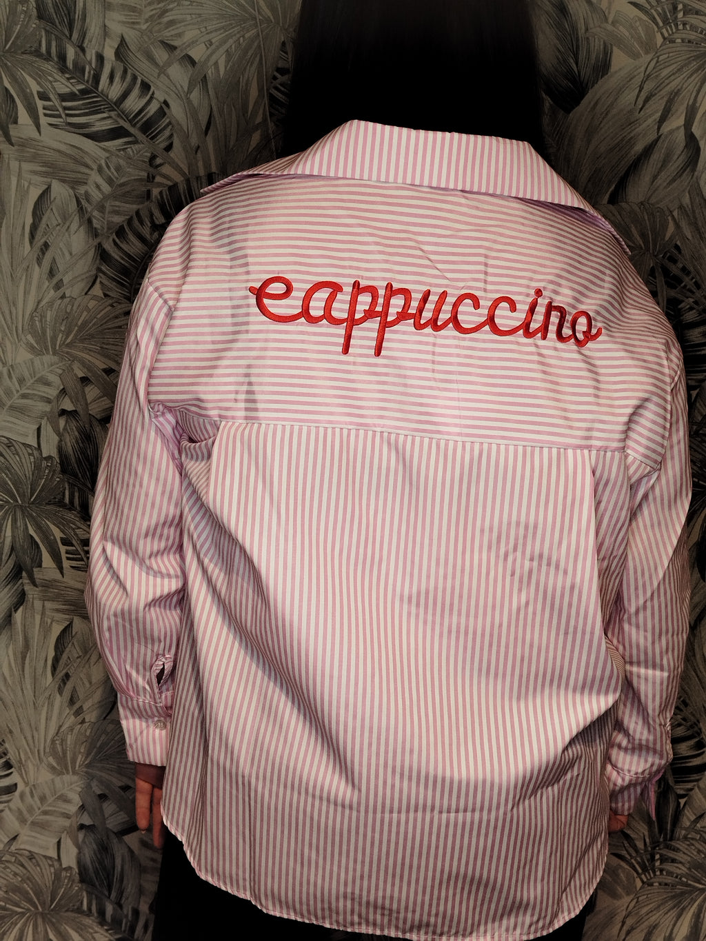 Chemise rayée rose